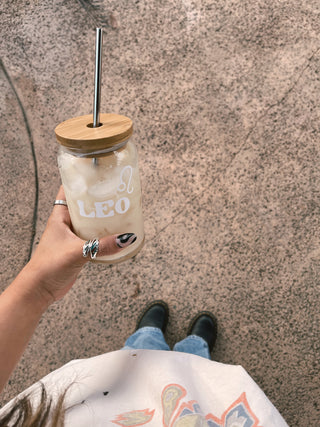 Zodiac Sign Glass Cup